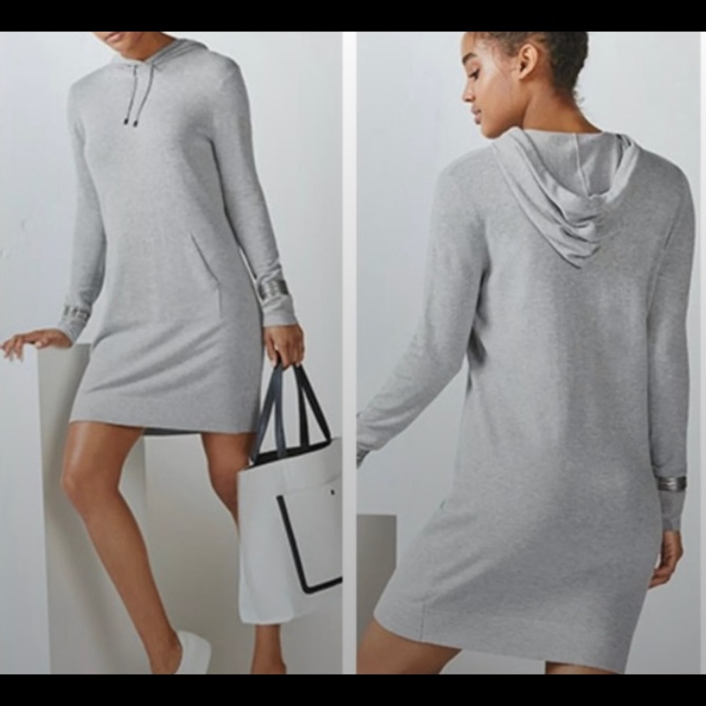 Grey Fabletics sweatshirt dress